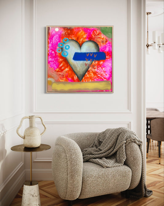 "Loved" Mixed Media Painting