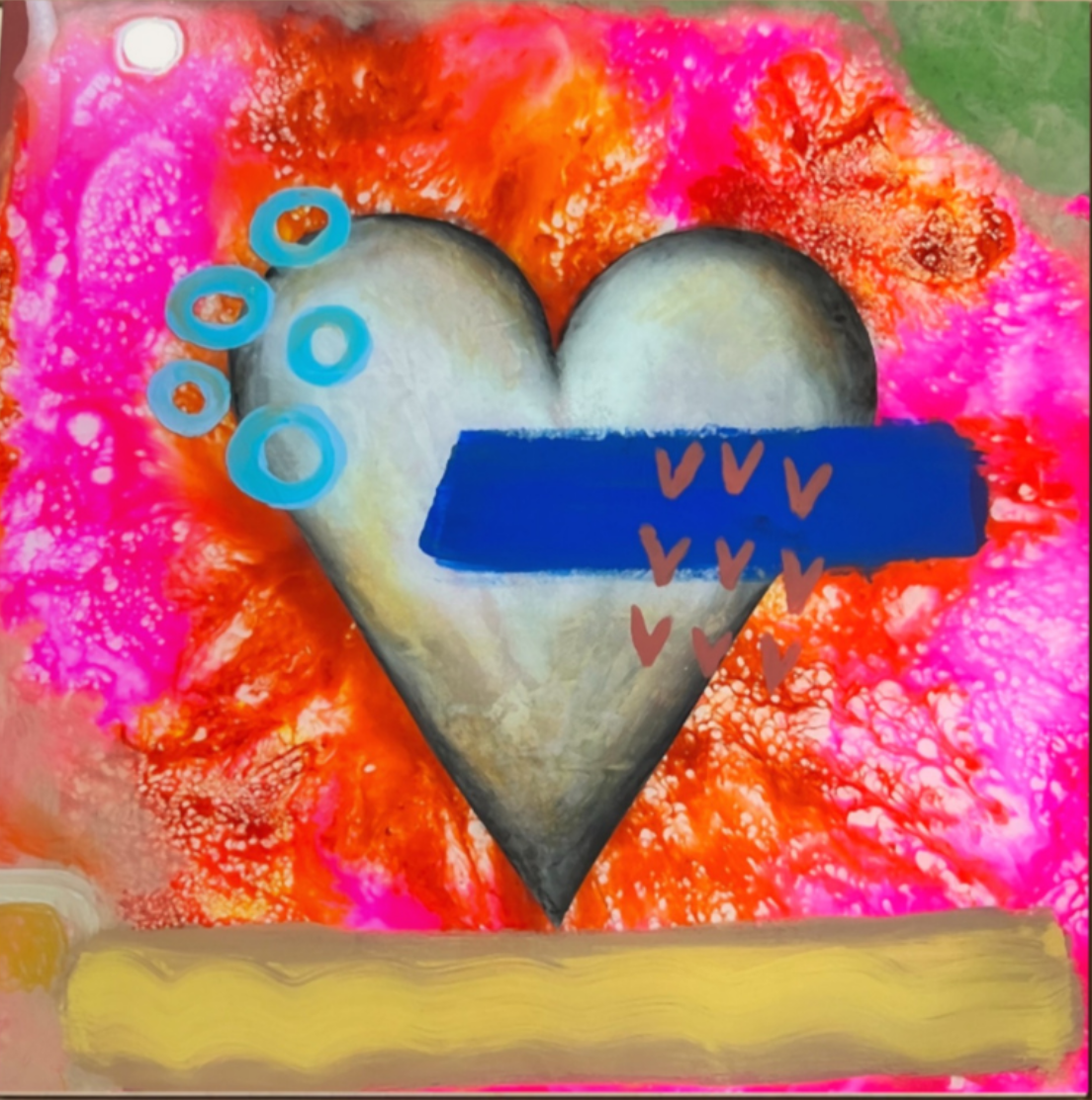 "Loved" Mixed Media Painting