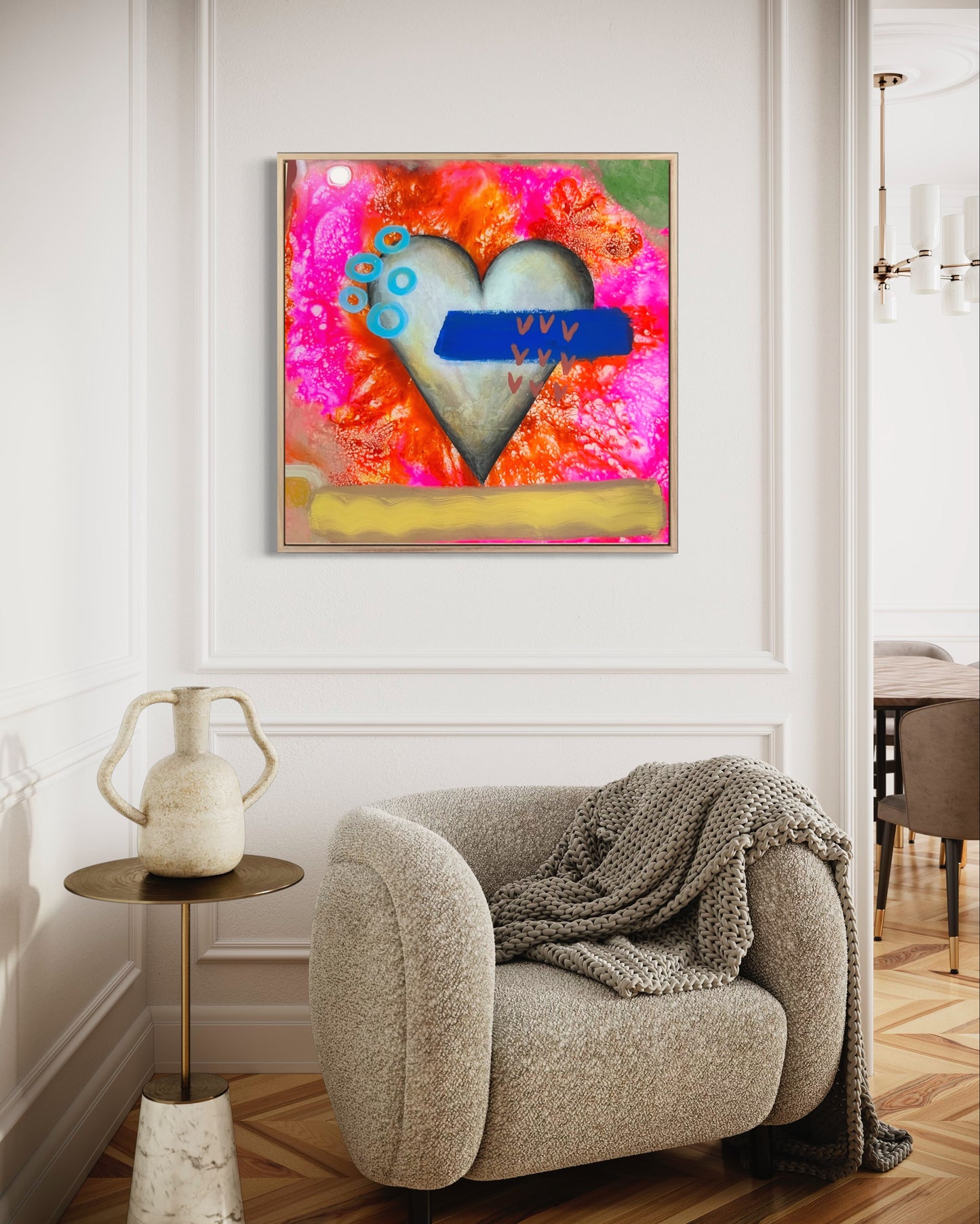 "Loved" Mixed Media Painting